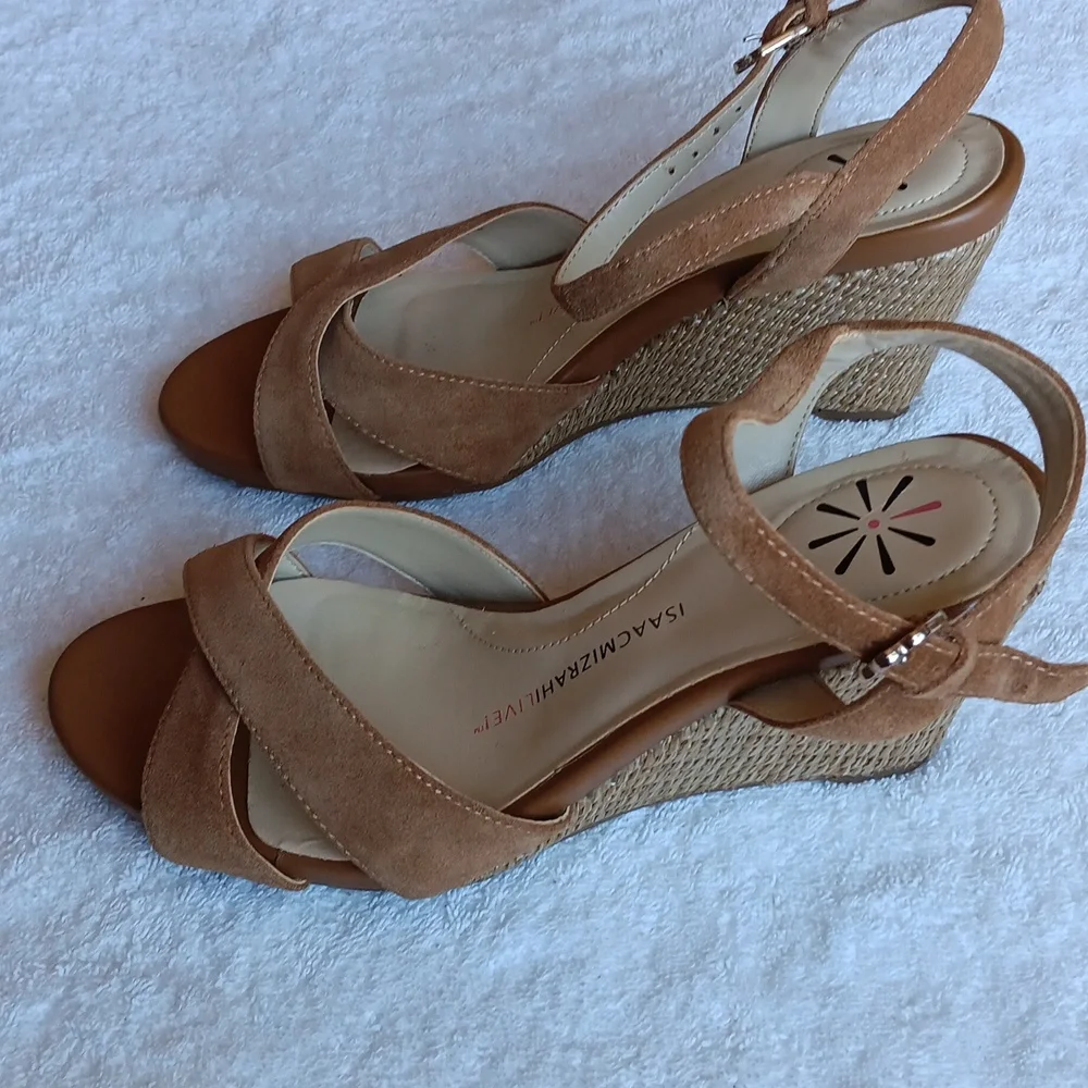 Isaac Mizrahi Espadrille Wedge Strappy Sandals
